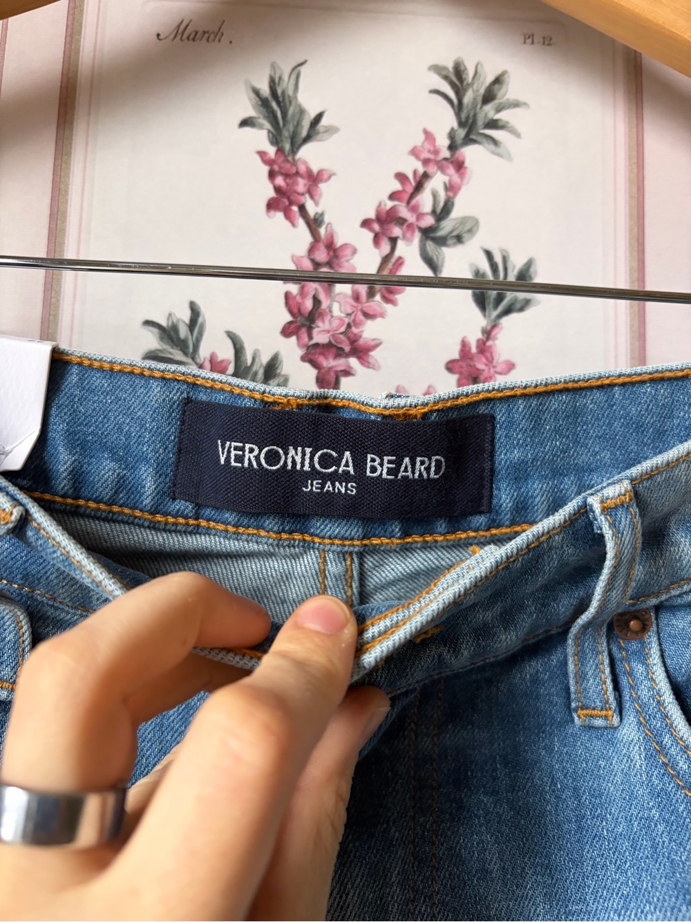 NWT Veronica Beard Leah Mid-Rise Straight-Leg Jeans 27 - Picture 8 of 11